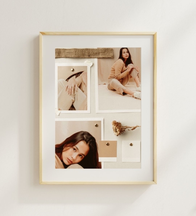 White and Cream Minimalist Photo Frame Mockup Instagram Post